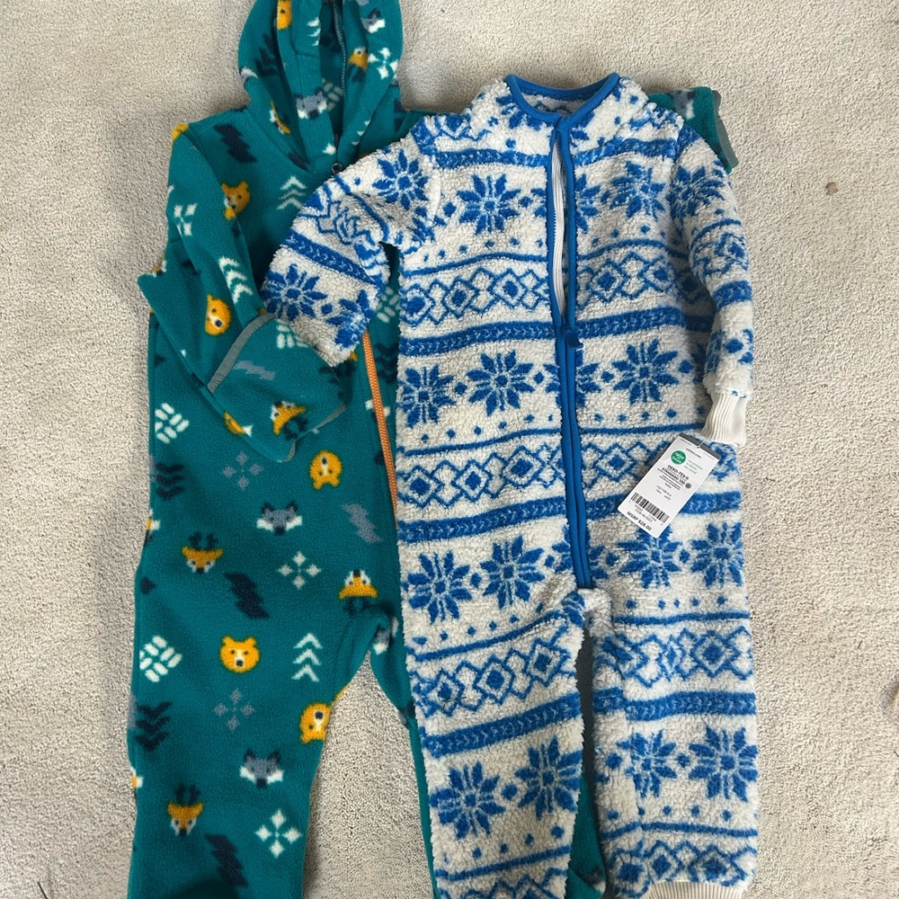 Baby fleece snowsuits 12-18 mos